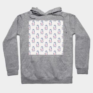 Christmas pattern with cute cartoon penguins Hoodie